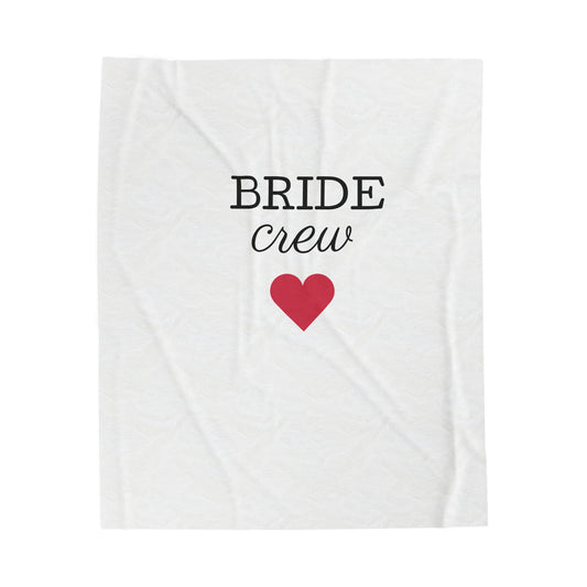 Bride Crew Velveteen Plush Blanket | Cozy Bridal Shower Gift